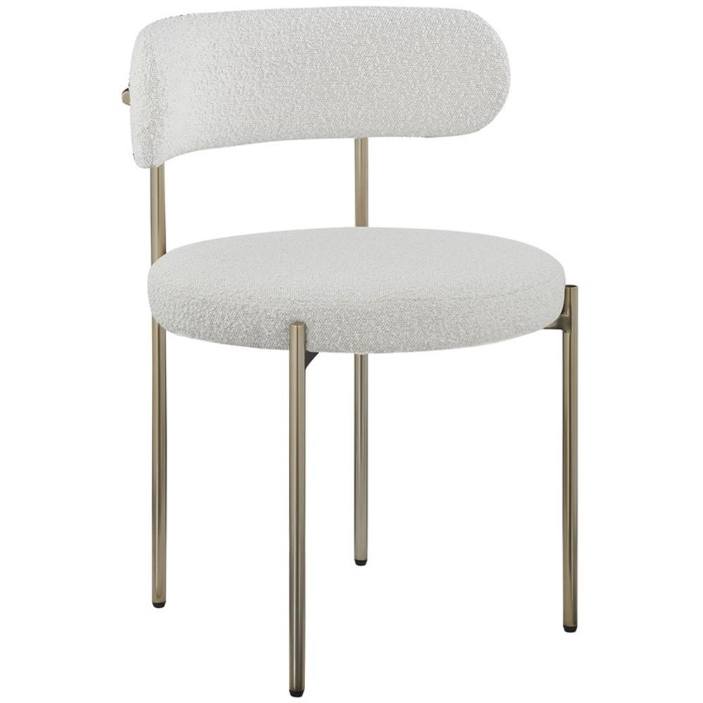 Meridian Furniture Beacon Cream Boucle Fabric Dining Chair