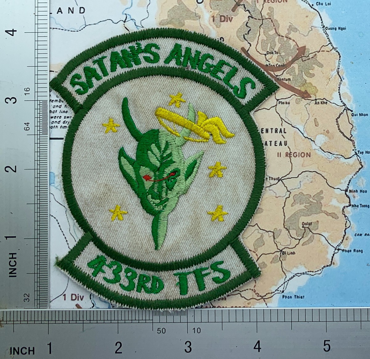 usaf 433rd tfs tactical fighter squadron military patch satan's angles , t11-52