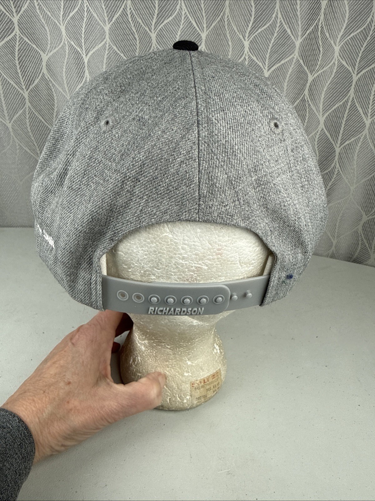 Beacon Make Everyday Safer Gray w Black Bill Hat Cap Snapback 20% Wool