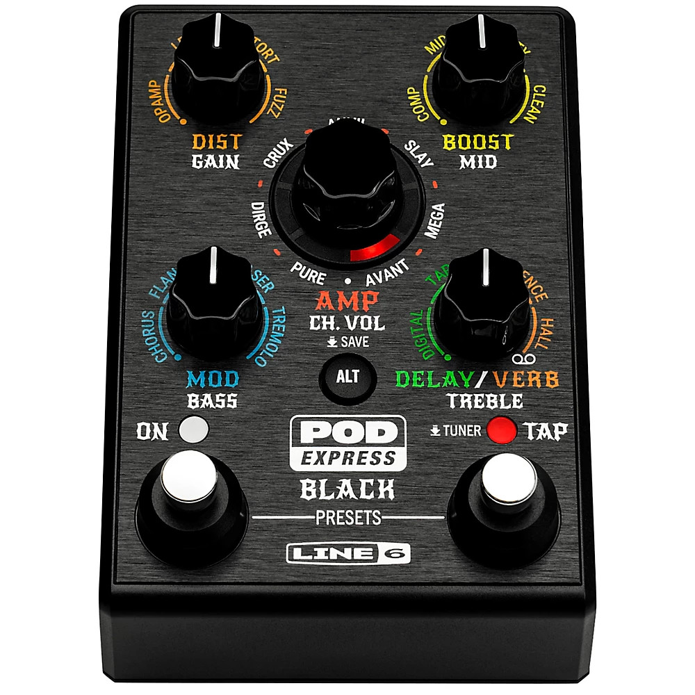 Line 6 POD Express Black Guitar Effects Pedal Refurbished