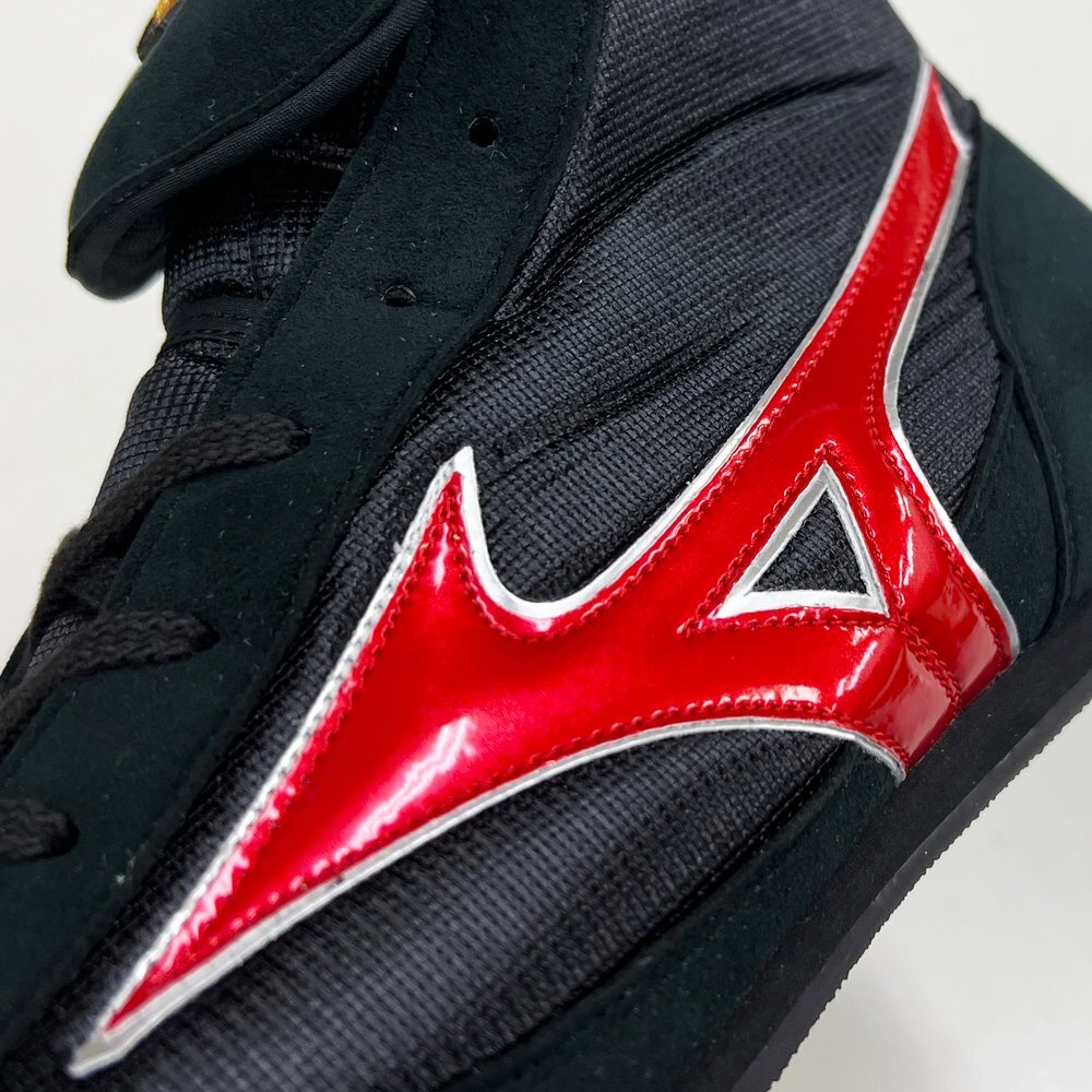 Mizuno Short Boxing Shoes BM538 Easy Spectra Black×Metal Red×Silver 24-28.5cm