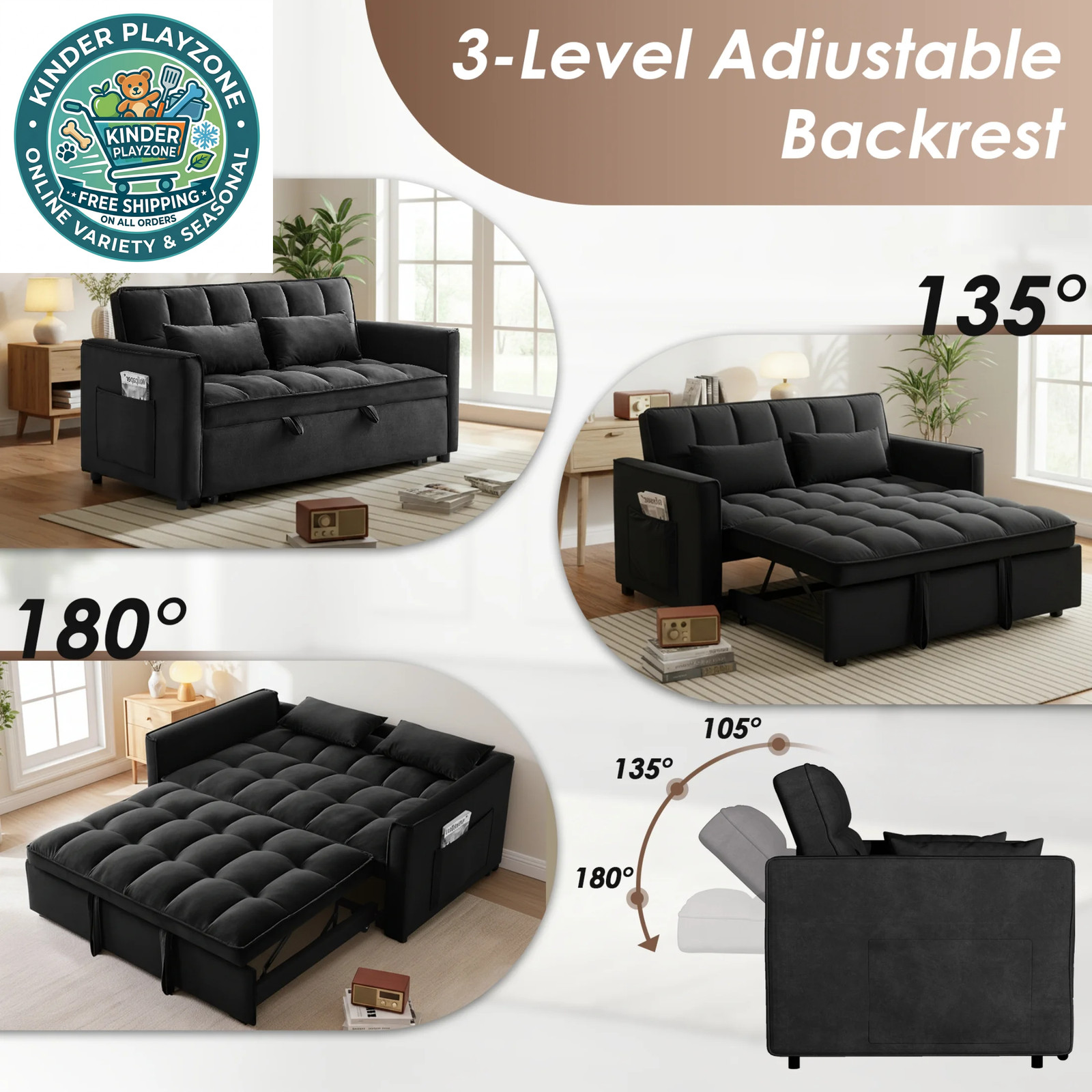 Sofa Convertible Gris Con Cama Extraible Modernos Muebles Para La Sala Baratos