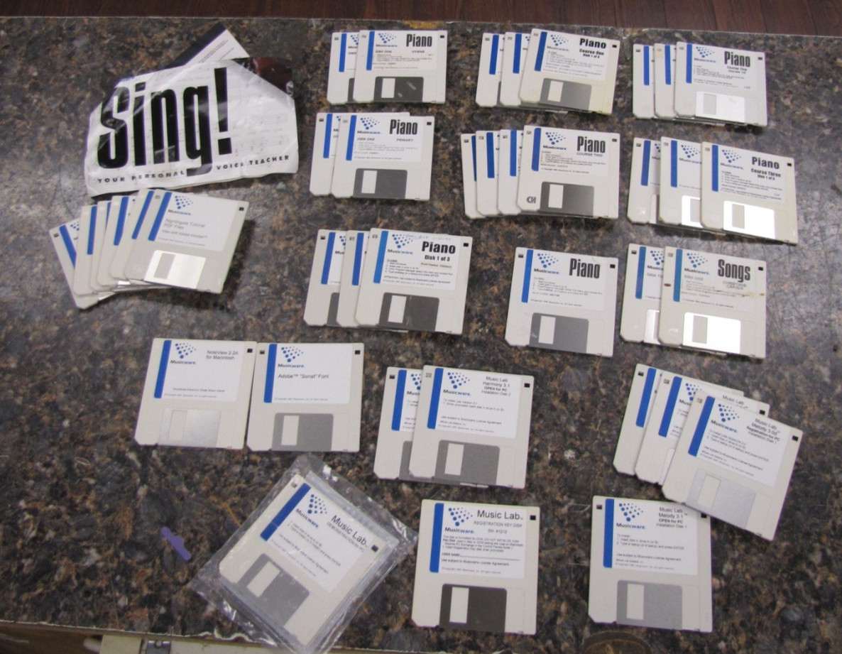Lot (40) Vintage Musicware Software Music Lab Piano Sing 3.5" Disks Learn How