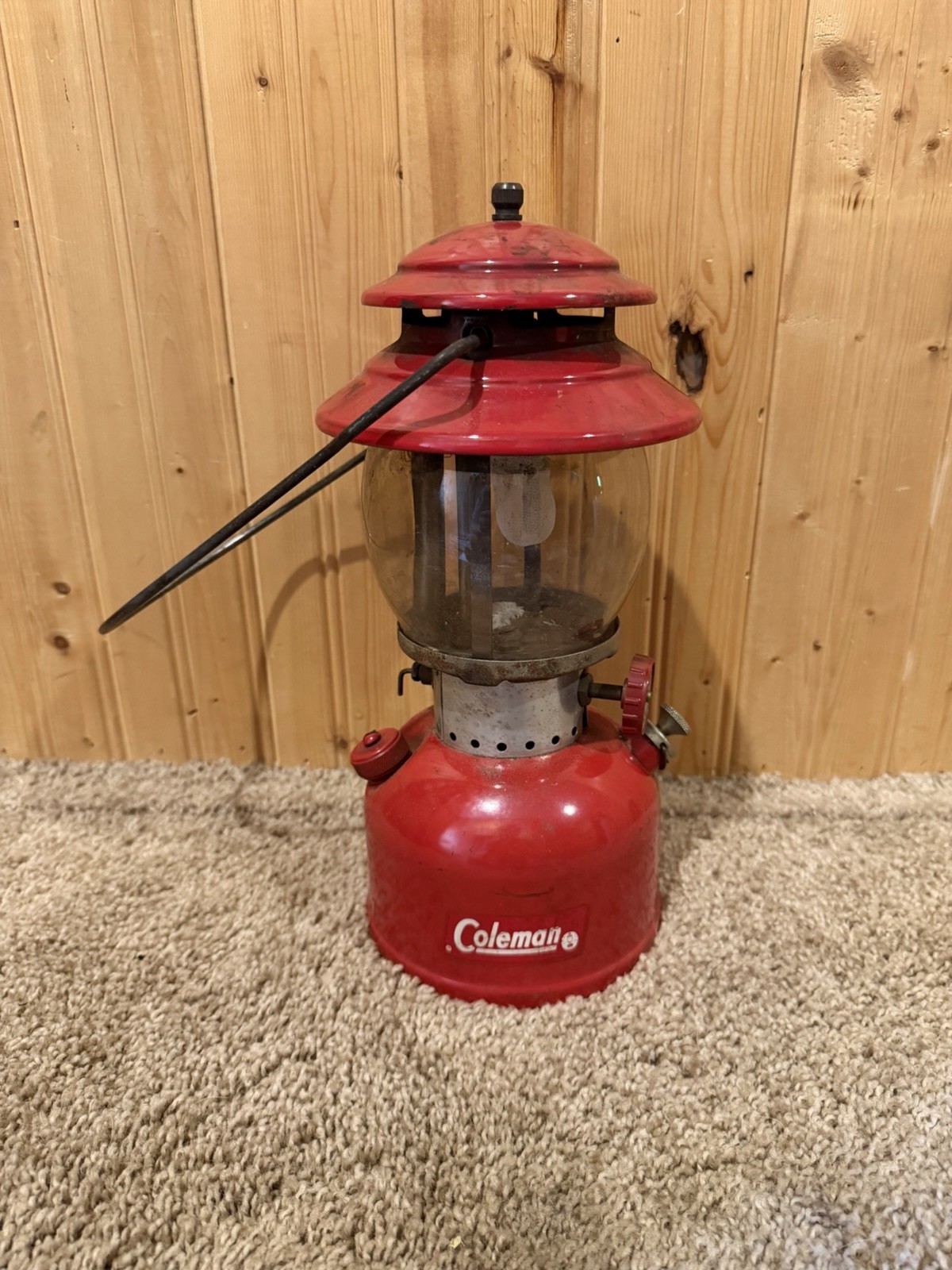 Vintage 1963 Coleman 200A Red Lantern Single Mantle Dated 8-63