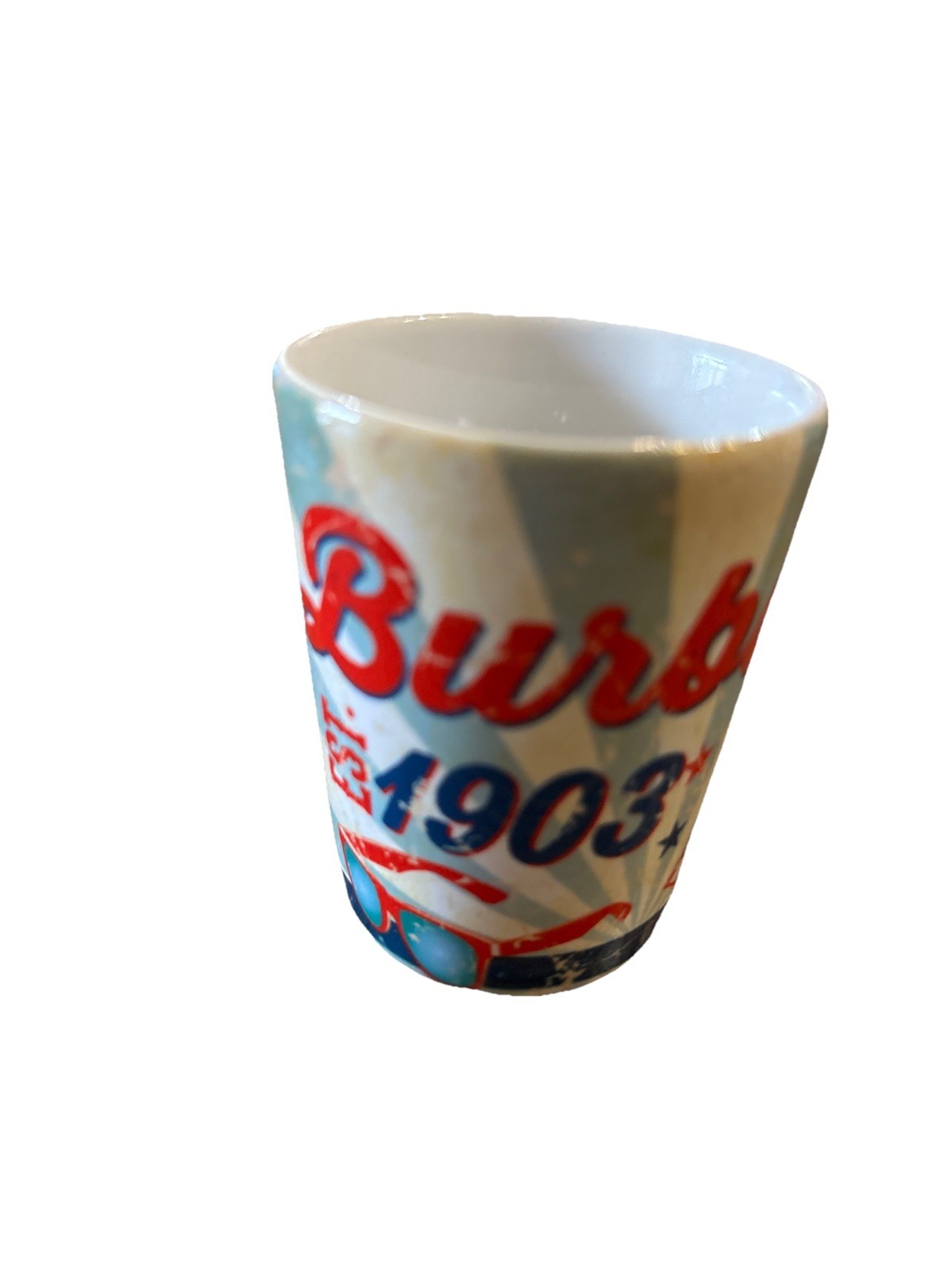 Burbank CA Established 1903 Souvenir Shot Glass