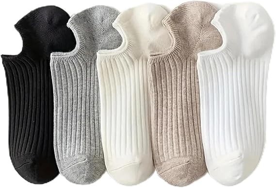 No Show Socks Women – 10 Pairs Ankle Socks, Low Cut Invisible Socks, Non-Slip