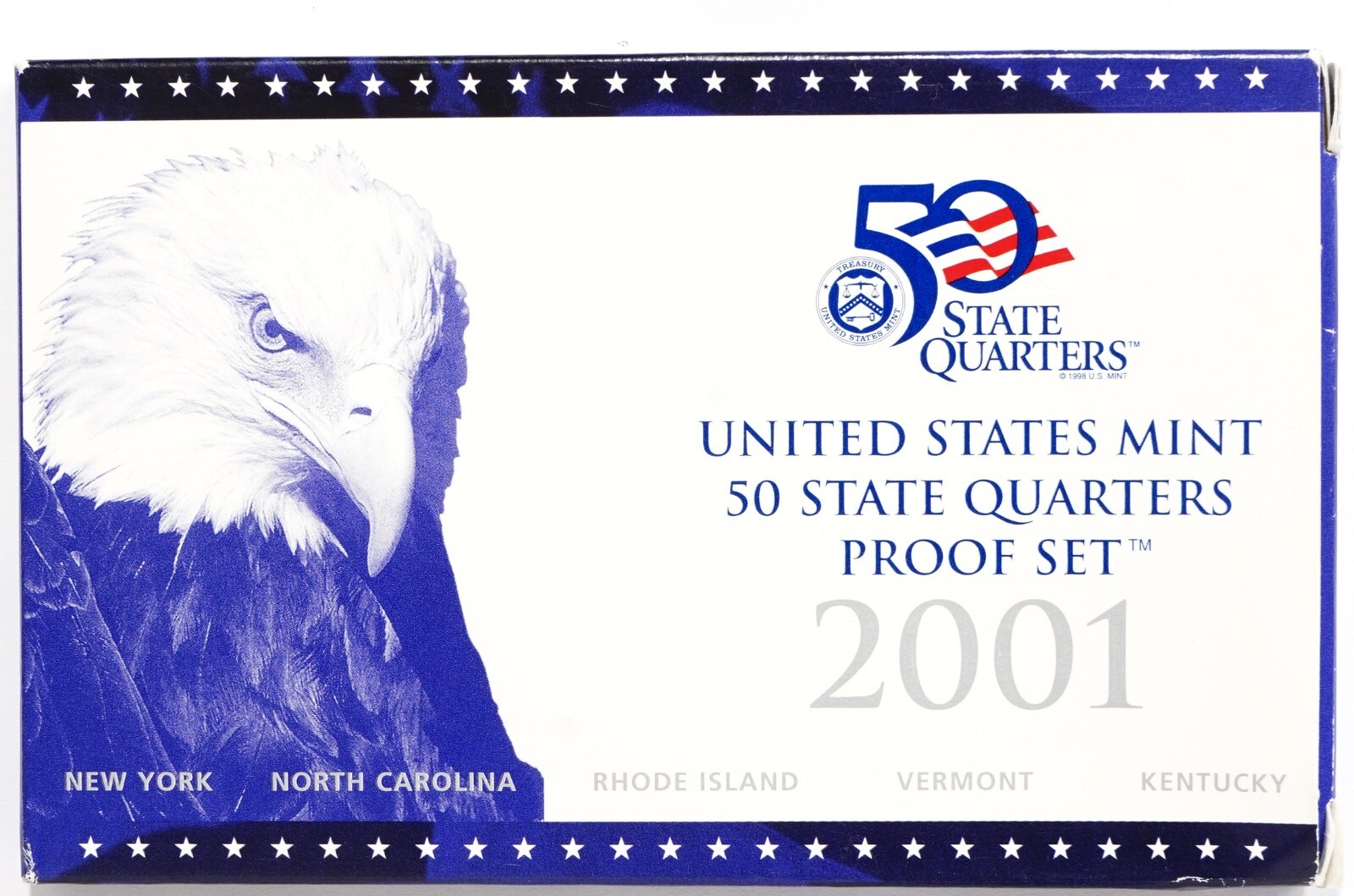 2001 State Quarter Proof Set w/ Box & COA