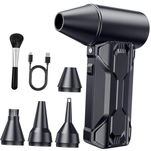 Compressed Air Duster, 110000 RPM High-Speed Electric Air Duster with Black