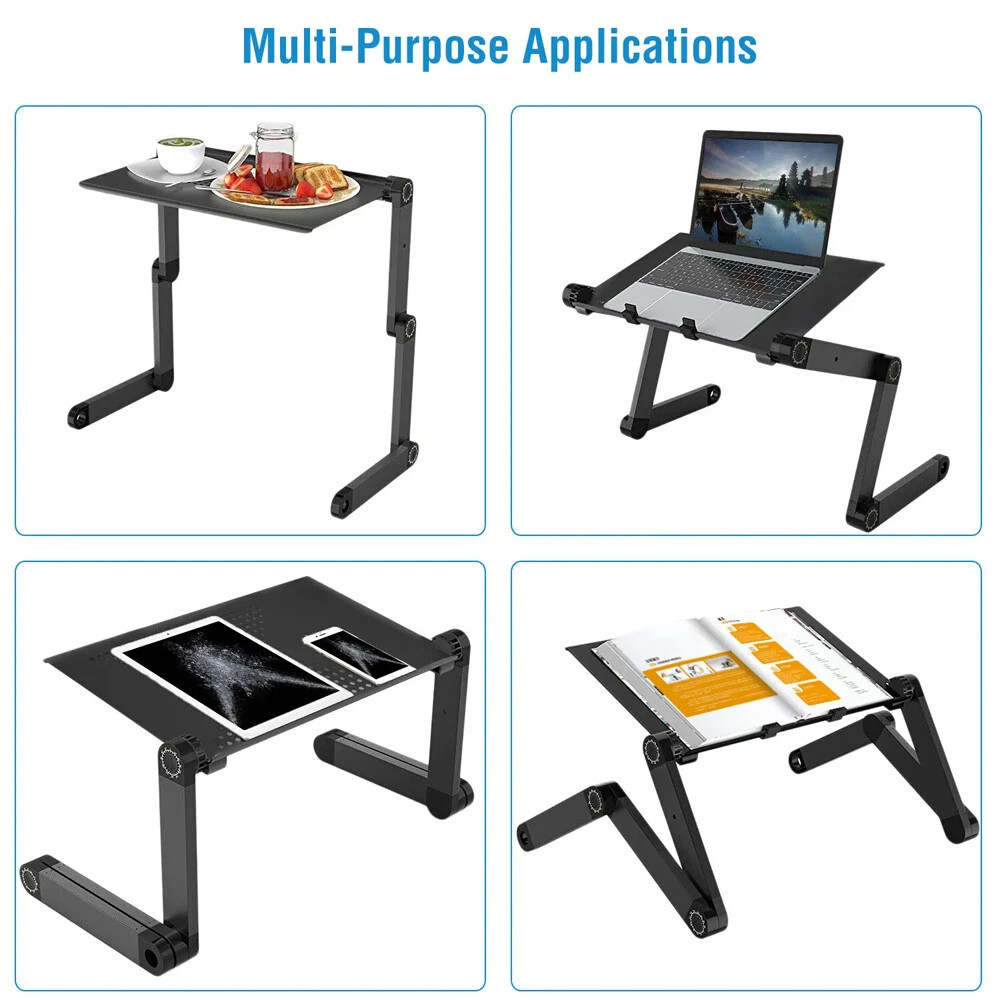 360° Adjustable Laptop Table Stand Lap Sofa Bed Tray Foldable PC Notebook Desk