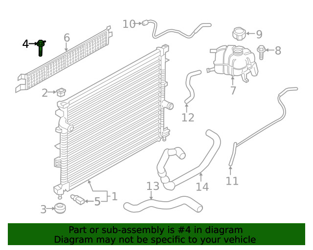 Genuine Ford Radiator Mount Bracket F2GZ-8A193-A