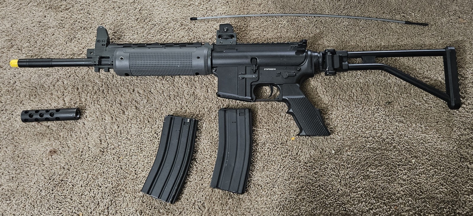 A&K M4 GR-300 Carbine NS15 Full Metal Airsoft AEG W/ Compensator And 2 Magazines