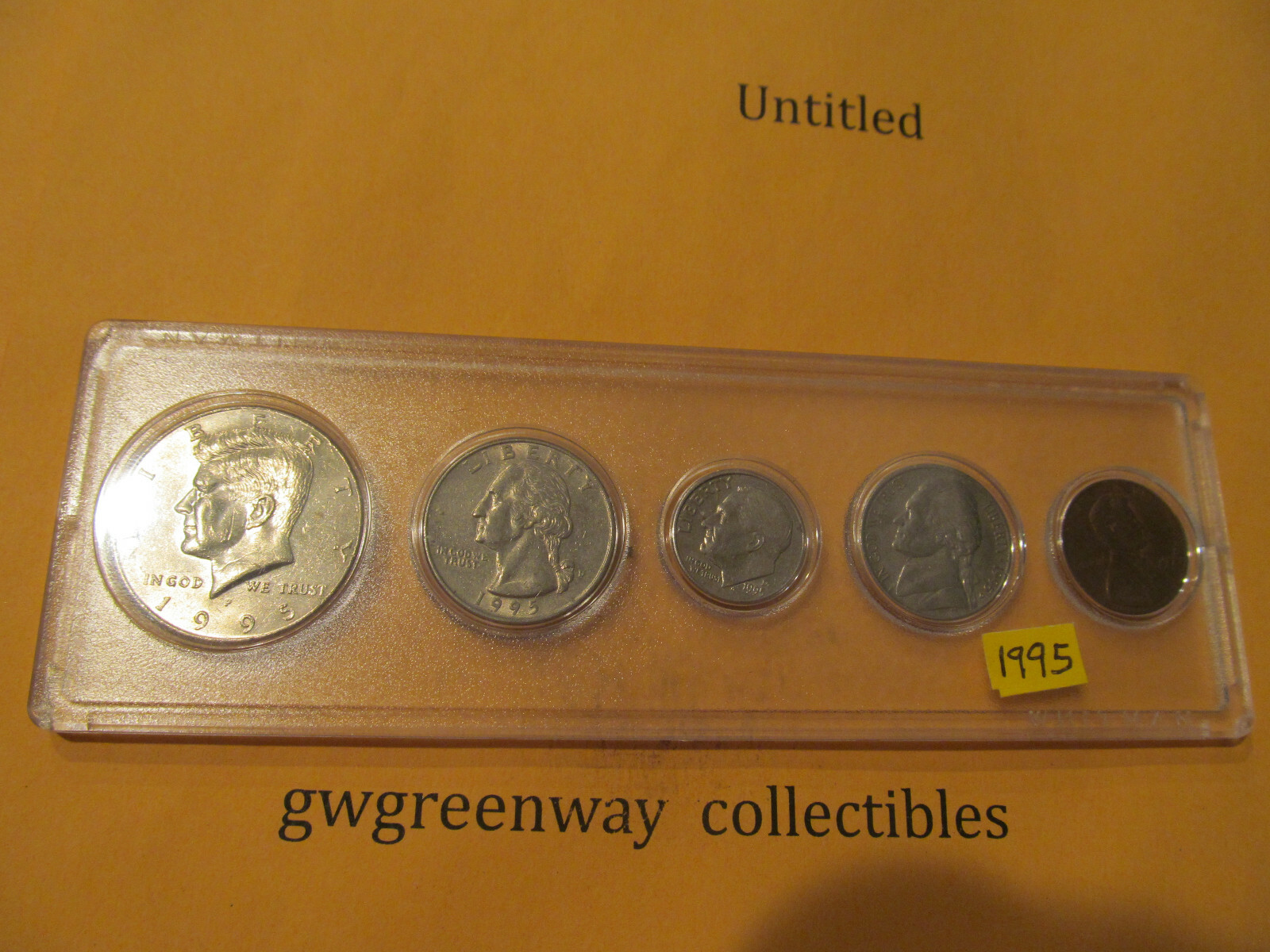 1995 birth year US Mint 5 Coins in Plastic Mint set holder