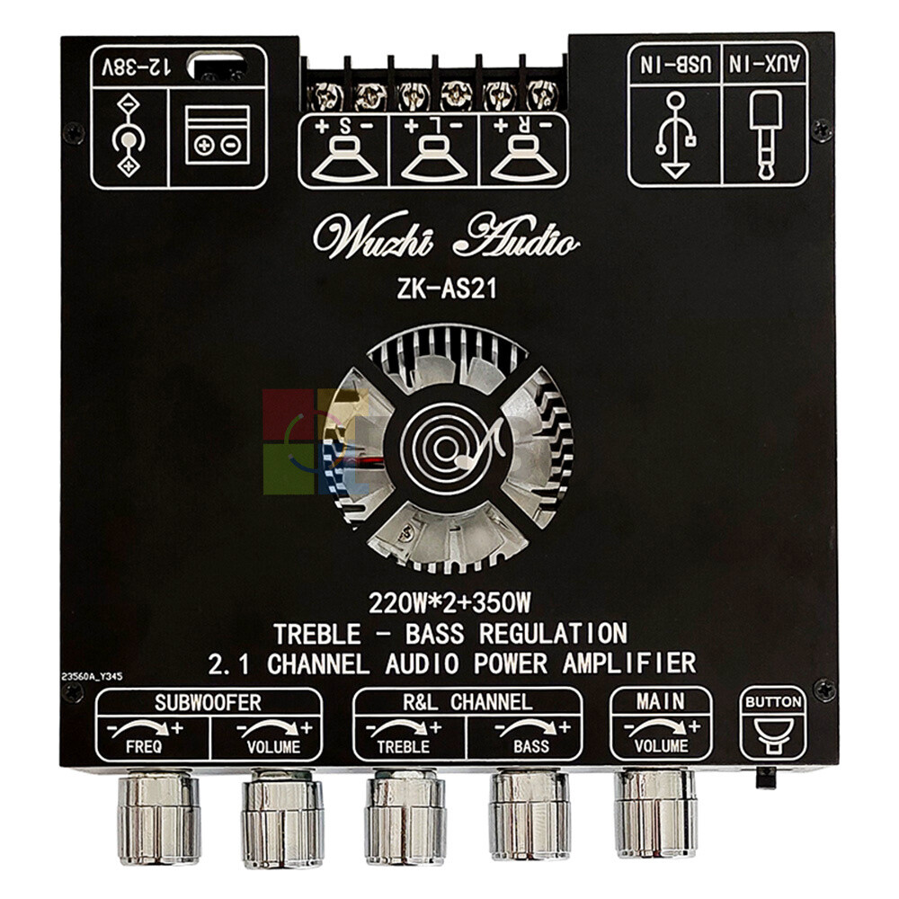 220W*2+350W 2.1 Channel TPA3255 Bluetooth Digital Power Amplifier Board