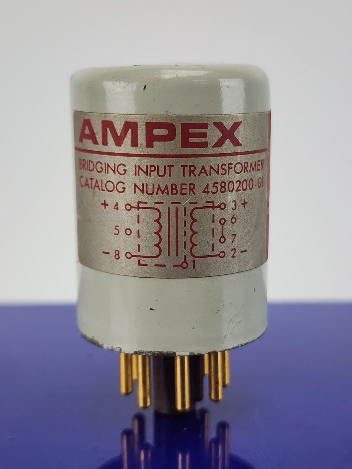 Vintage Ampex 4580200-01 Bridging Input Transformer Octal 8-Pin Tested AS IS #6