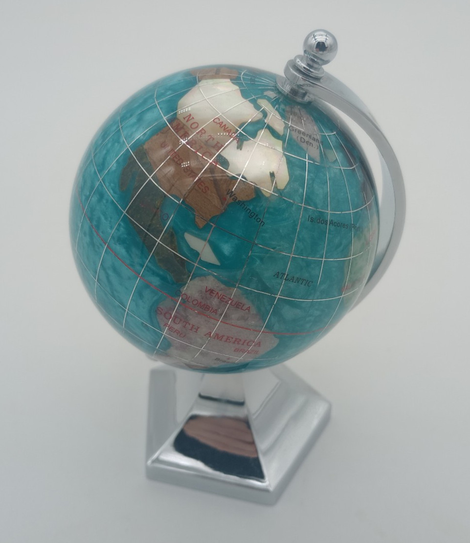 Small Desk Globe Iridescent 6 Inch
