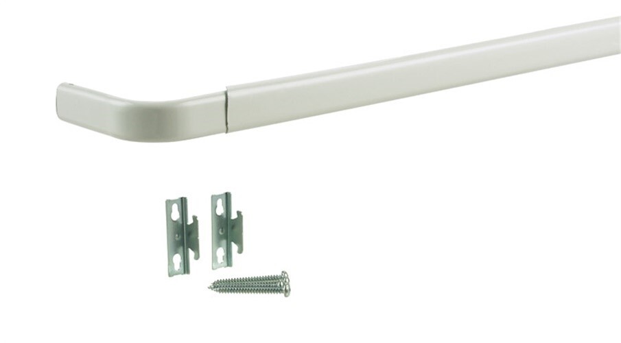 Kenney KN511 Heavy-Gauge Steel Enamel White Curtain Rod 28 x 48 L in.