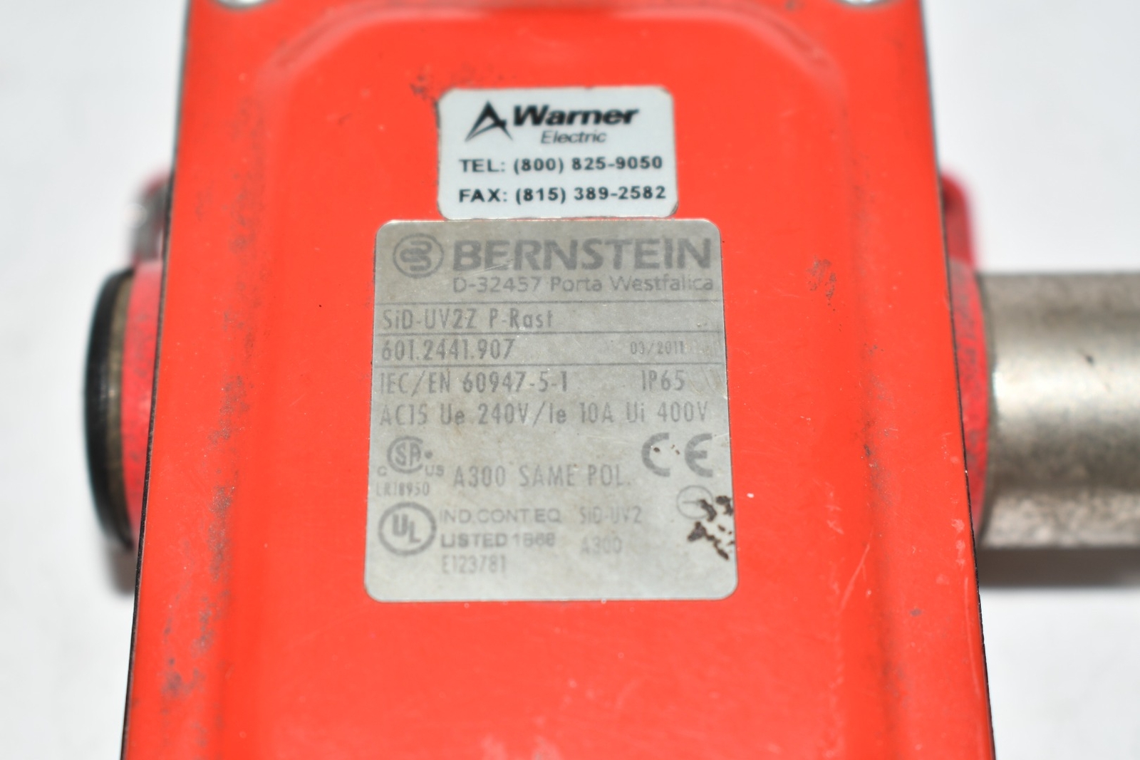 Warner Electric Bernstein 601.2441.907 Cable Pull Switches ROPE PULL SWITCH WITH