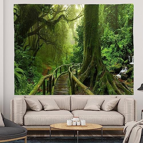 Handicrafts Forest Ancient Road psychedelic 79"L x 59"W Ancient Tree Walkway 1