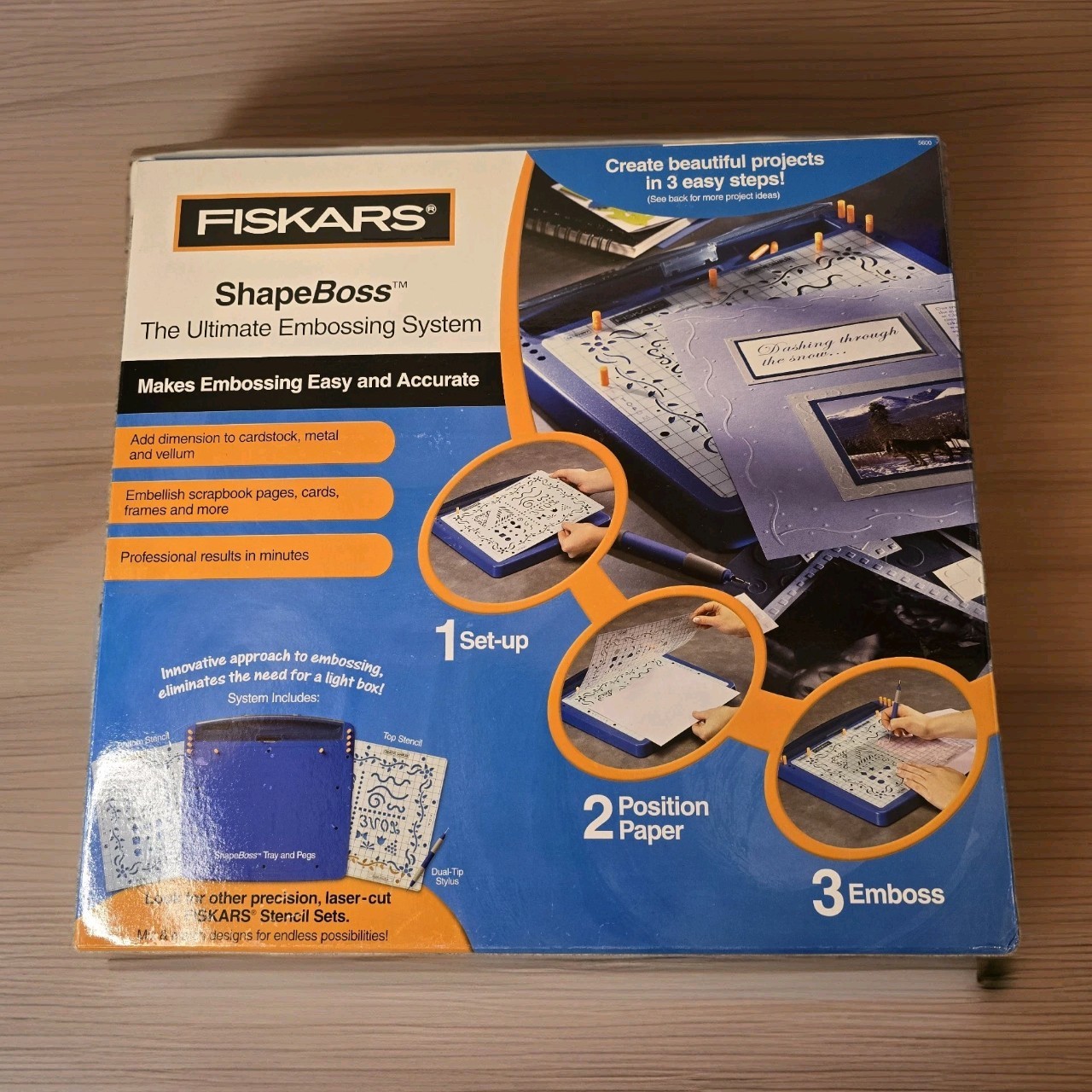 Brand NEW in Box: FISKARS "SHAPE BOSS" Ultimate Embossing System