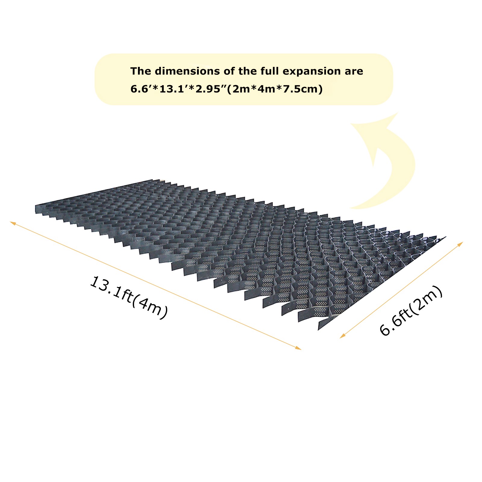 Multi-functional High Strength Geocell 2m*4m*7.5cm 8㎡ for Foundation & Slope