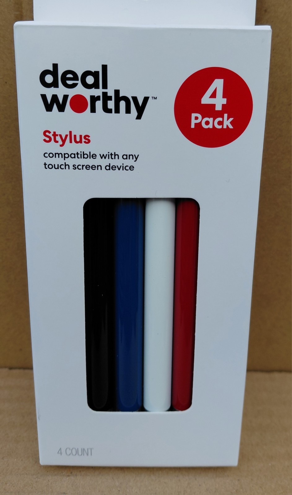 Deal Worthy Stylus 4 Pack. Compatible With Any Touch Screen Device