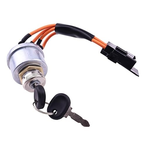Ignition Switch Key Assembly 86569718 Compatible with New Holland 1530 1630