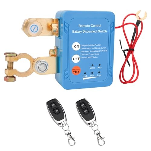 Kill Switch 12V/24V 240A, Remote Battery Disconnect Switch, Car Battery Kill