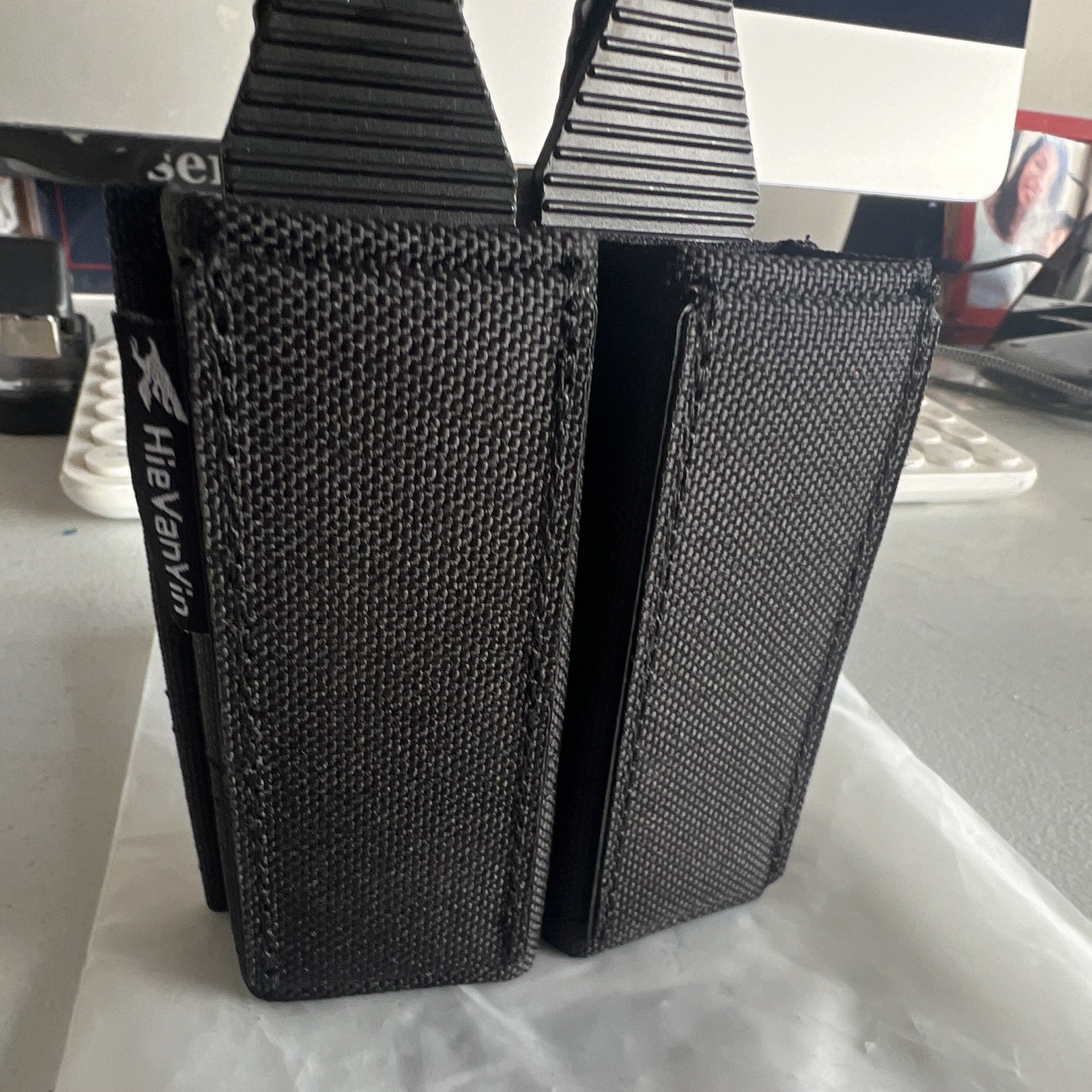 Hip Vanity Black Double Open-Top MOLLE Compatible 2 Mag Magazine Pouch