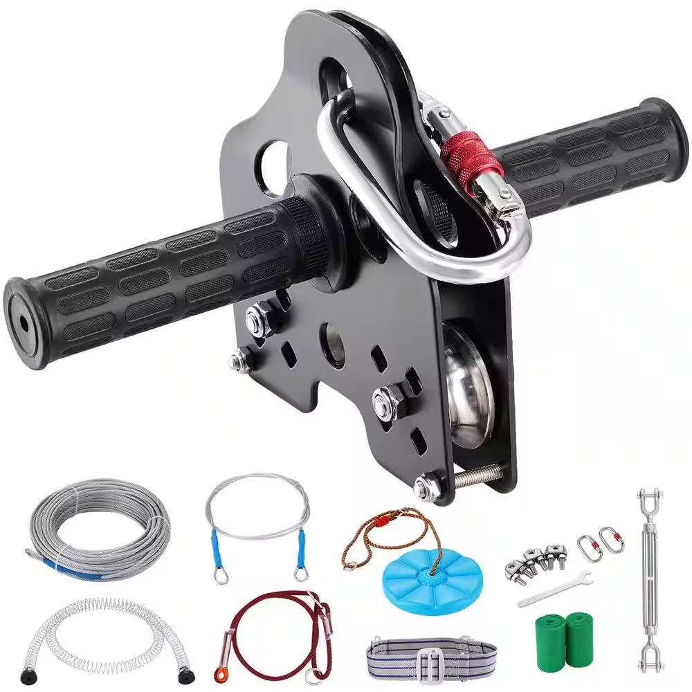 Zipline Kit for Kids and Adult, 160 Ft. Zip Line Kits up to 500 Lbs., Backyard O