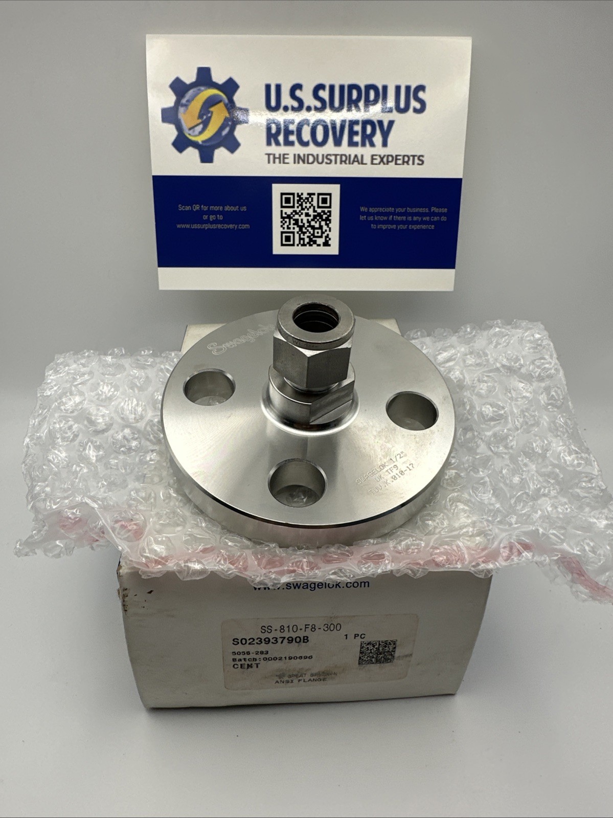 Swagelok SS-810-F8-300 Stainless Steel ANSI Flange Adaptor 1/2” Tubing 300 Class