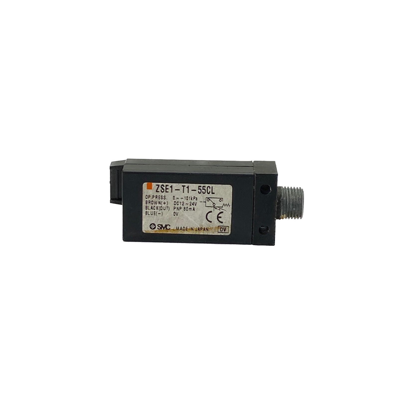 Used SMC 80mA 1/8” NPTF Single Mount Vacuum Switch ZSE1-T1-55CL