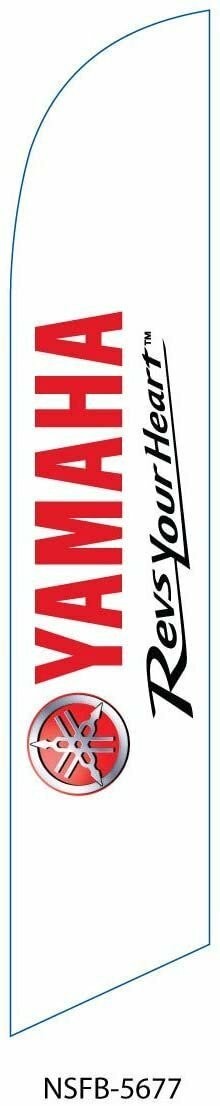 White Advertising Feather Banner Swooper Flag, Replacement Flag Only,...