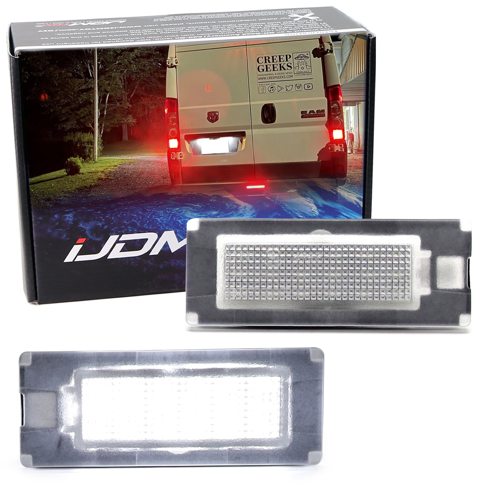 White Full LED License Plate Light Kit For RAM 2014-up Promaster 1500 2500 3500
