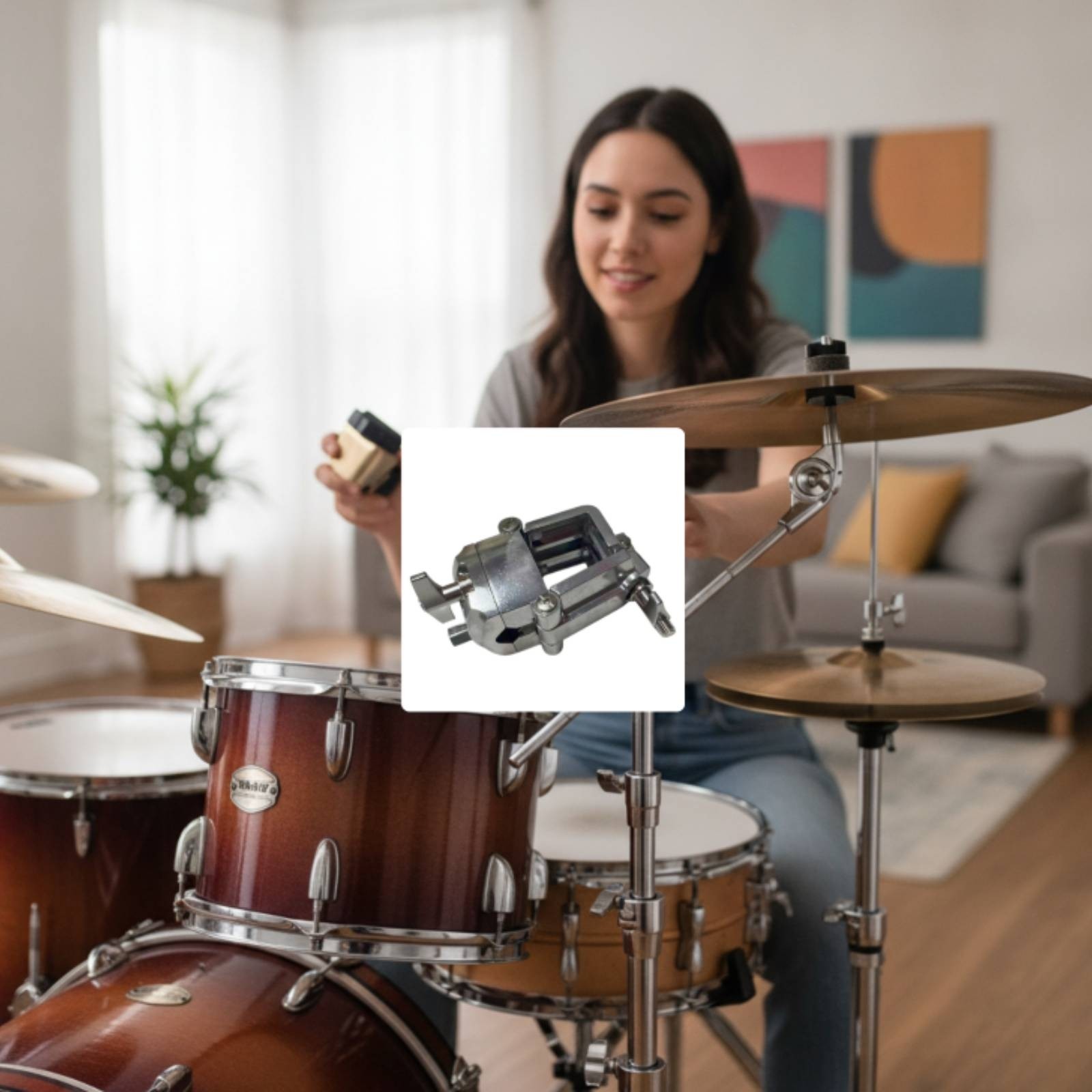 Drum Rack Clamp Adjustable Drum Rack Connector Metal for Live Performances