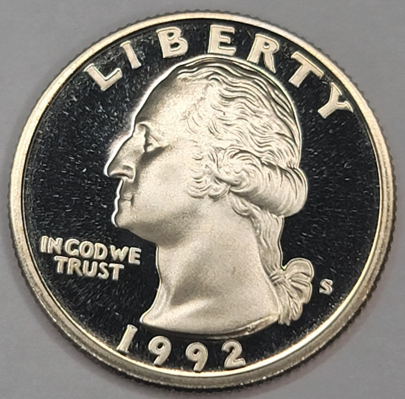 1992 S Gem Proof DCAM Washington Quarter - CN-Clad