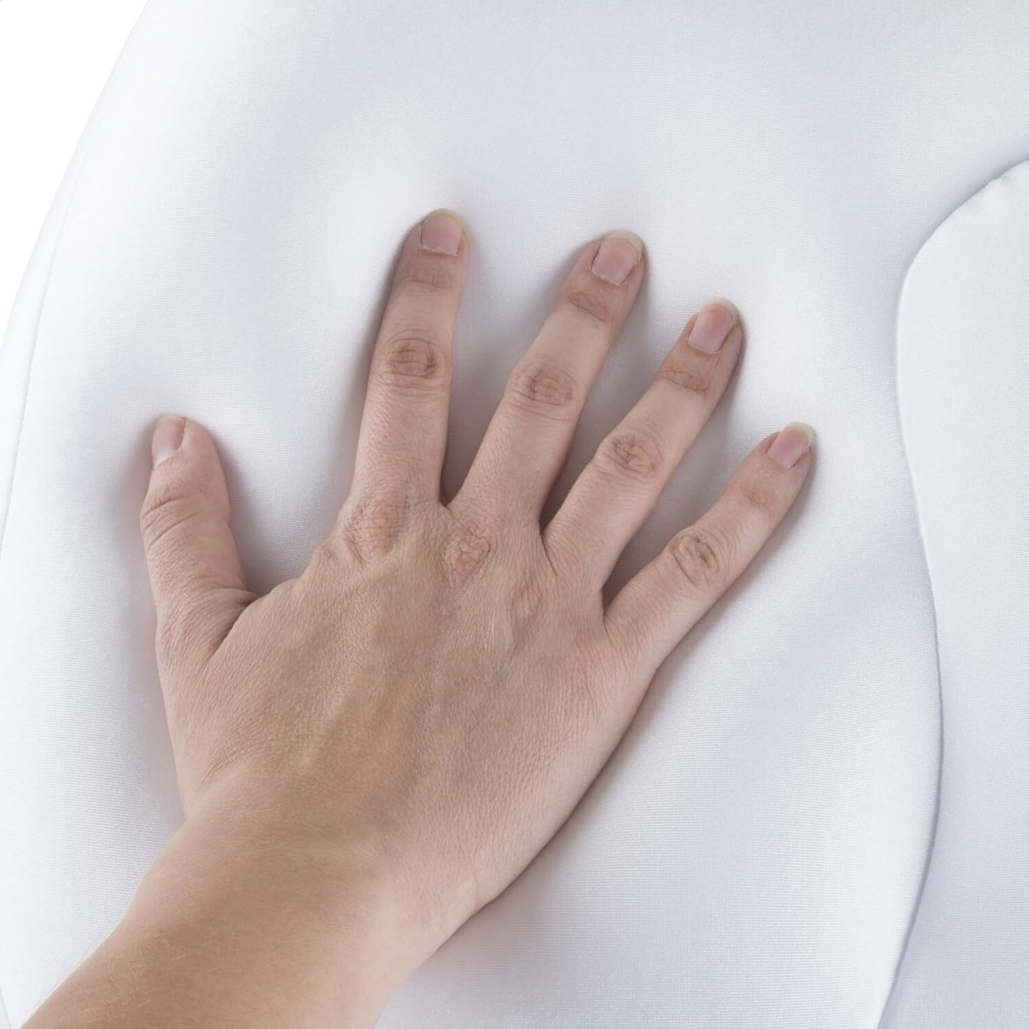 Microbead Pillow White Comfortable Ergonomic Travel Neck Support Pillow