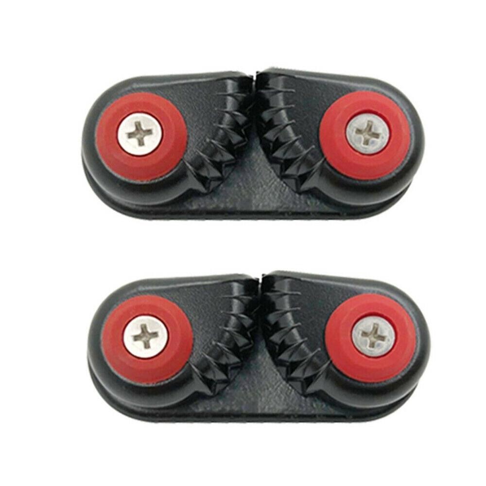 ISURE 2Pcs Marine Quick Entry Boat Ball Bearing Cam Cleat Rope Cleat Black