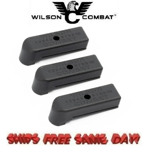 Wilson Combat 1911 Magazine Base Pads, Standard (.350"), Black, 3-Pack, # 47BN