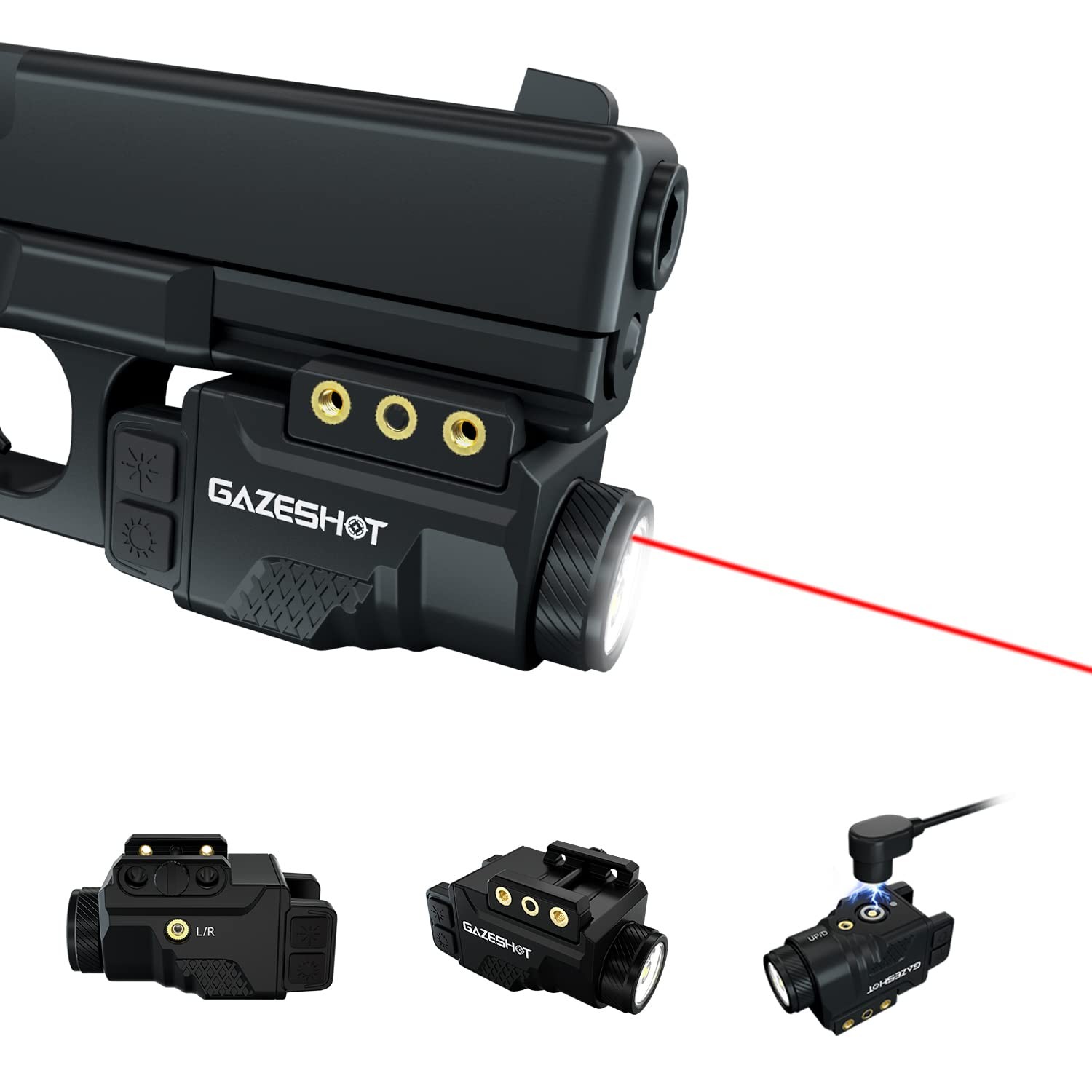 GAZESHOT 700 Lumen Pistol Light Laser Combo Red Laser,