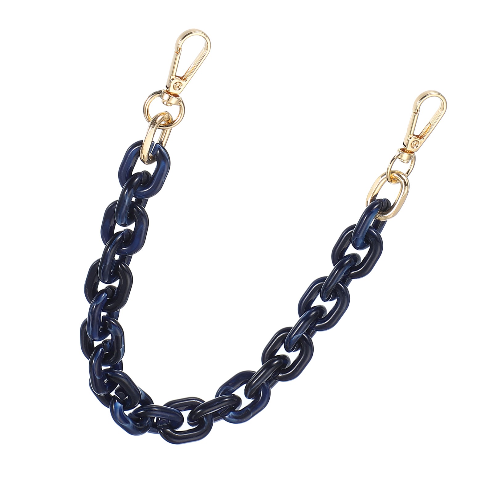 Acrylic Purse Strap 15 Inch Purse Strap Luxury Handbag Dark Blue/White