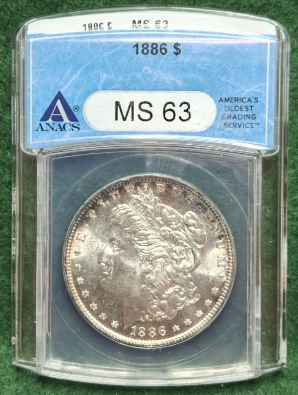 1886 Morgan Dollar - ANACS MS 63