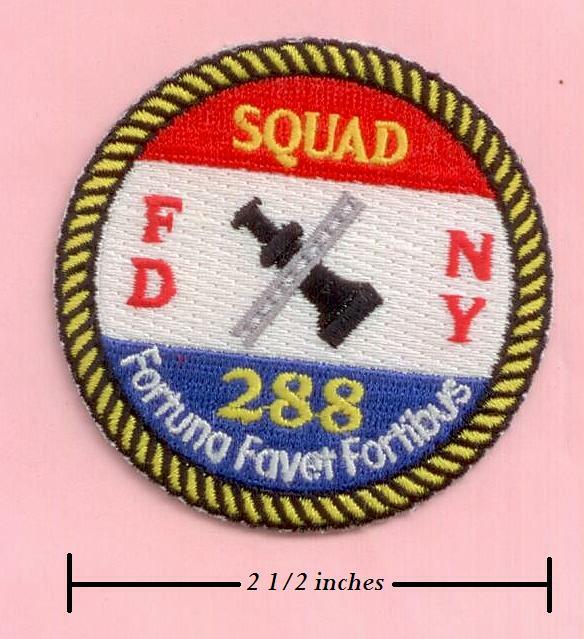 New York City Fire Dept Squad 288 Patch small