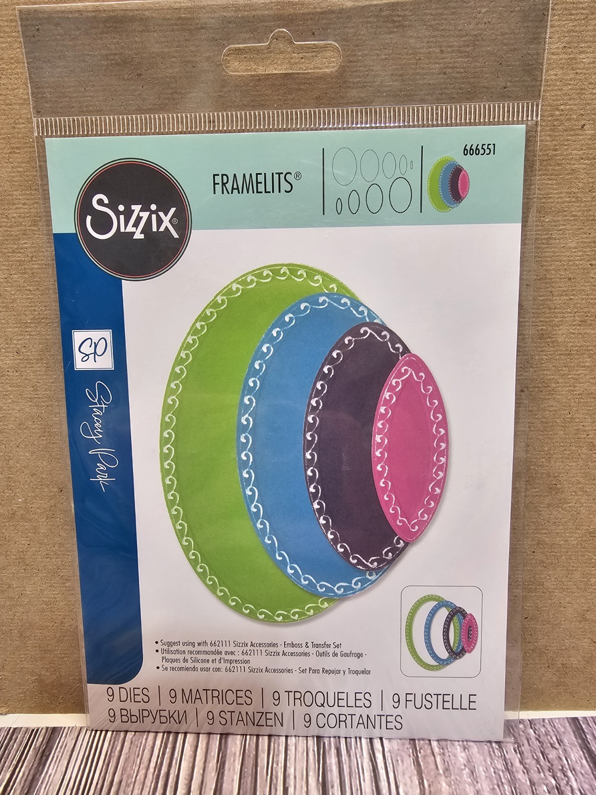CLARE CLASSIC OVALS Sizzix Fanciful Framelits Die Set 666551 by Stacey Park