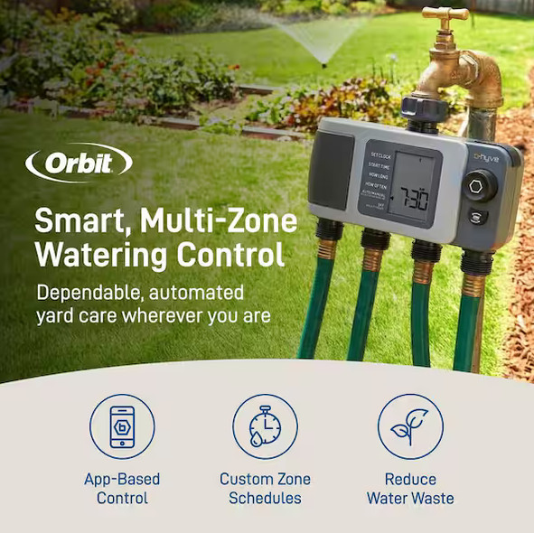 ORBIT B-hyve XD Bluetooth 4-Outlet Hose Watering Timer Sprinkler Timer