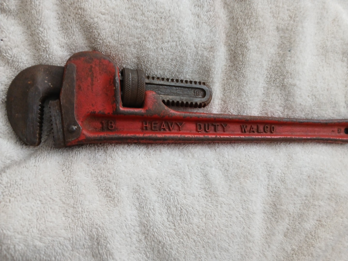 Walco 18" Vintage Heavy Duty Pipe Wrench Walworth Co. USA