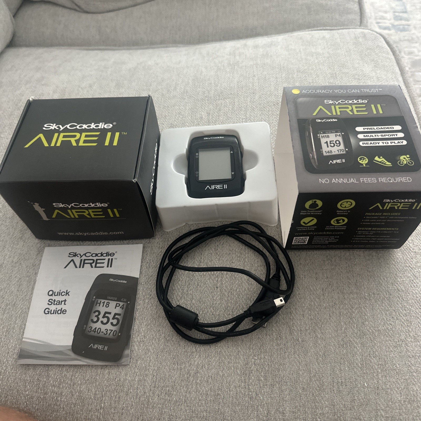 SKYCADDIE AIRE II Golf GPS w/Cable Used