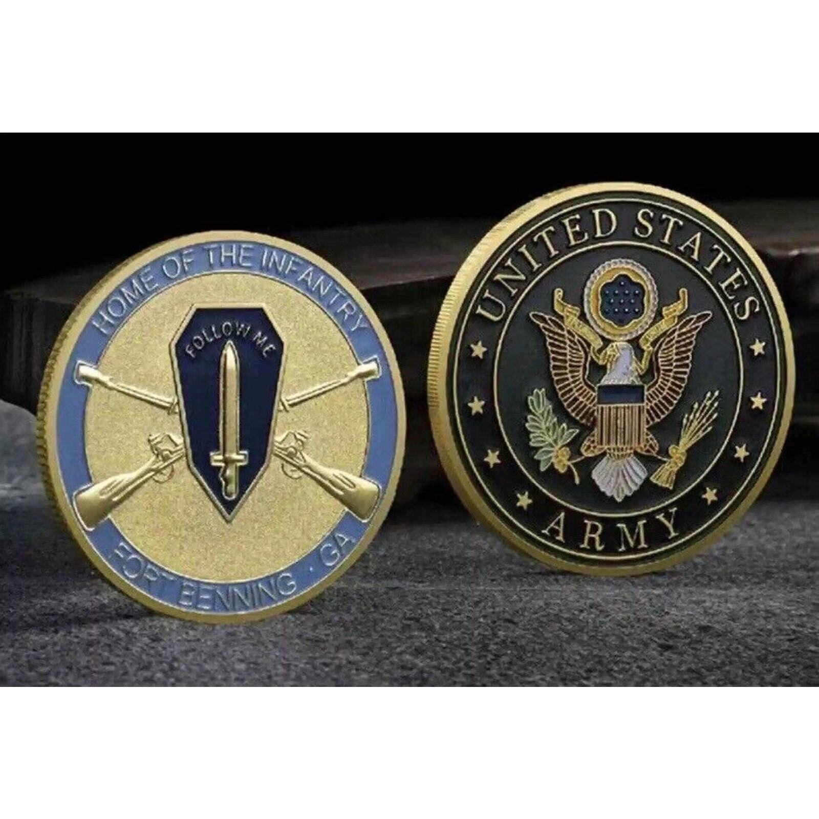 US Army INFANTRY SF Home FT BENNING Logo Coin