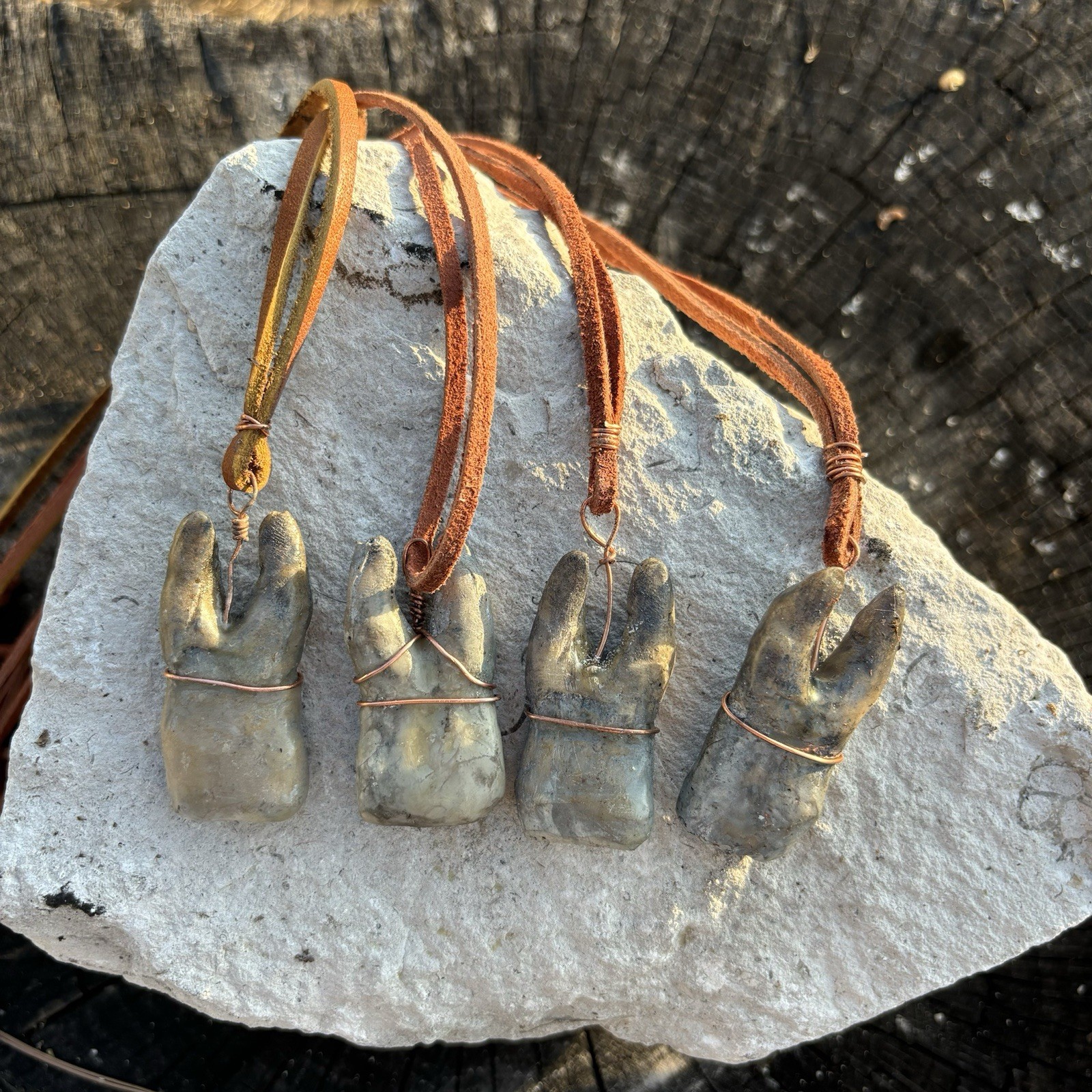 Bigfoot Tooth Necklace Resin Pendant Cryptid Folk Art Gift Handmade