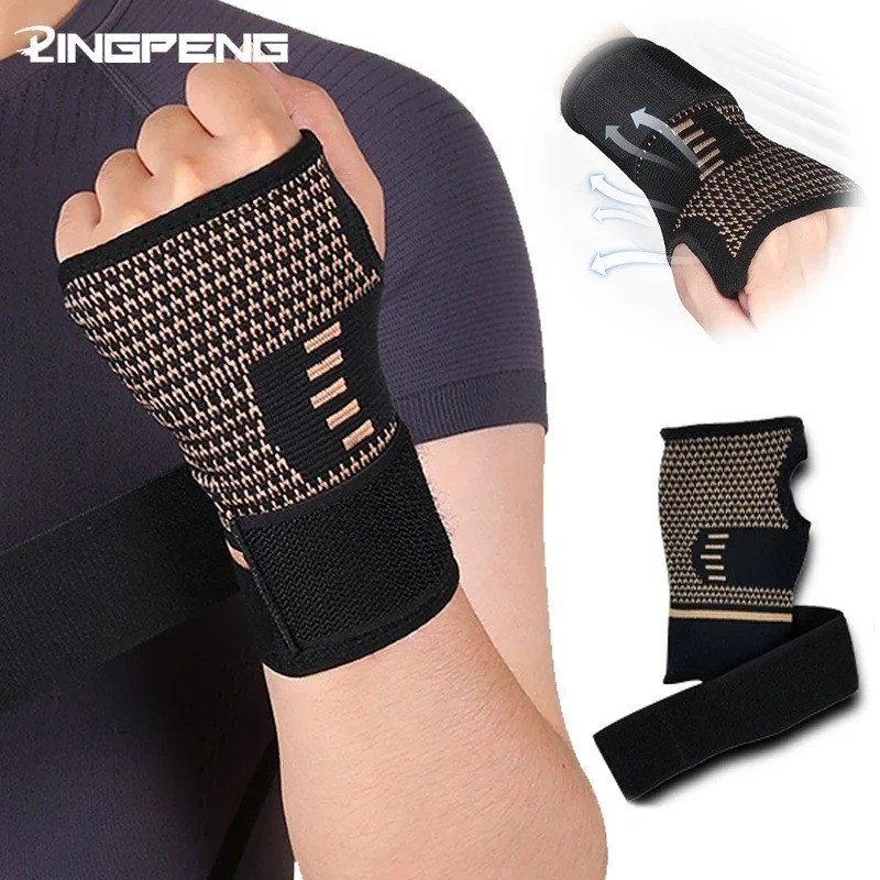 Copper Wrist Compression Glove Hand Support Pain Relief Joint Self Care Single