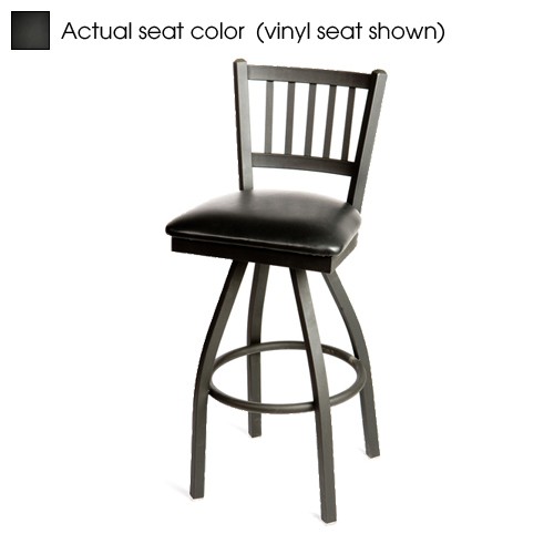 Oak Street Mfg SL2090SWB Verticalback Swivel Barstool w/Black Wood